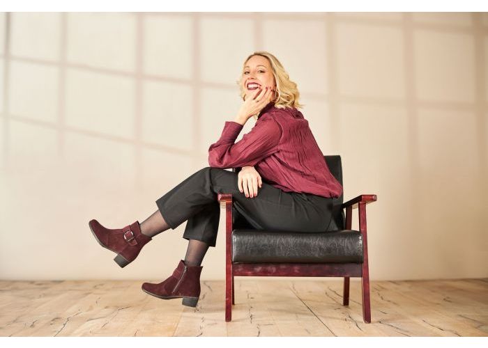 Solidus 10953 Enkellaarsjes Bordeaux